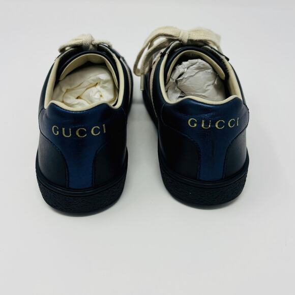 Gucci Navy Ace Sneakers Size 30 (12.5 US) - Picture 5 of 9